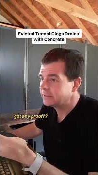 Evicted Tenant Clogs Drains With Concrete #tenant (Disclaimer: This is a skit based on a true story)