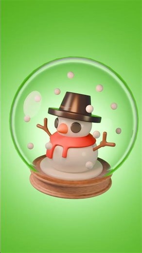 Snowglob with a snowman ☃️ ! #christmas #blender