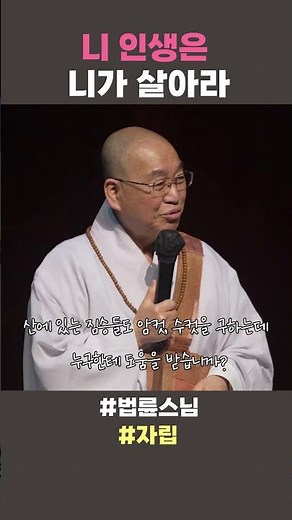 니 인생은 니가 살아라 #법륜스님 #법륜스님쇼츠 #법륜쇼츠 #즉문즉설 #정토불교대학 #자립