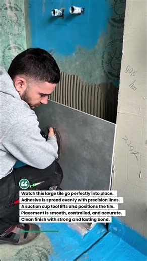 Large Format Tile Installation Made Easy! #tiling #construction #tools