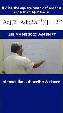 🔥Very Important JEE 2023 (January Shift) Question (Matrices & Determinants) Amazing Trick Method! 🔥
