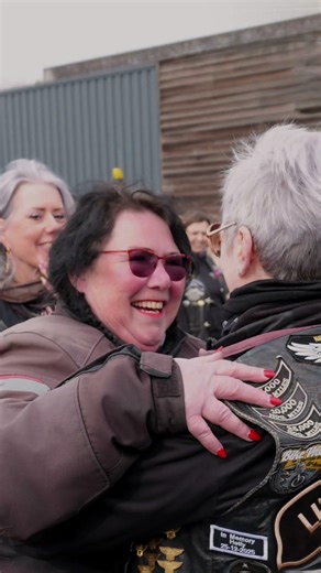 This is how the Ladies of Harley start a ride 🔥