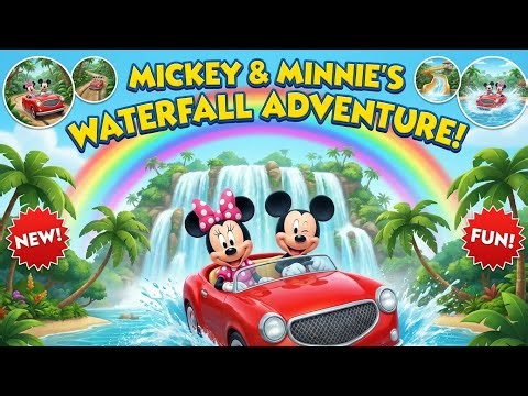 Mickey Mouse Waterfall Adventure 🏎️ Cartoon Fun for Kids