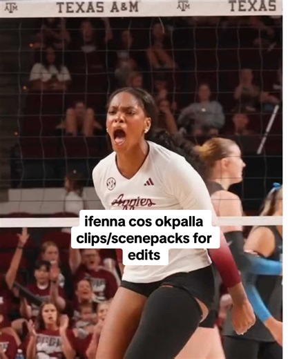 TAG IF USE - ifenna cos okpalla highlights/scenepacks/clips for edits 4K quality ,, save on snaptik or save tt #fyp #foryou #edit #volleyball #nebraskavolleyball texas a&m aggies volleyball middle @P0TUS
