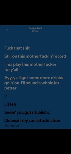 Drake - Passionfruit | #spotify #lyrics #fyp