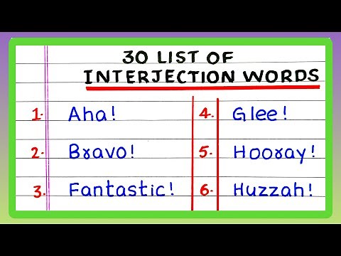 Interjection Words | 30 Interjection Words | Examples of Interjection Words