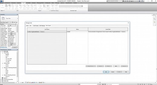 Converting Point Cloud from .las to .rcs and positioning the data in Revit