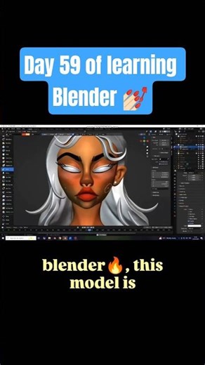 Day 59 of learning Blender ✨ follow to join my blender journey🔥 #blendercommunity #digitalsculpting