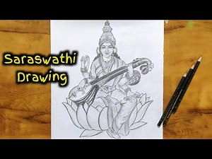 Saraswati drawing step by step | saraswati drawing pencil for beginners