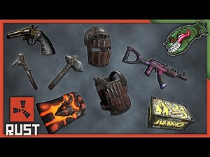 Rust Skins | Corrugated Steel HQM, Low Poly Tools, Velocity AR, Molten Visage Bag #278