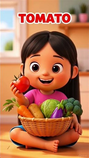 Vegetable Names in English for Kids | Learn 6 Vegetables | Preschool Learning Video
