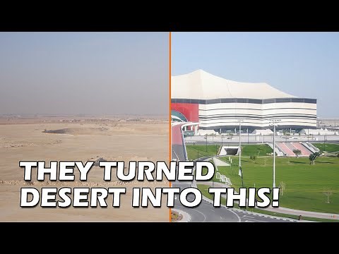 The construction of AL BAYT STADIUM - FIFA World Cup Qatar 2022 - CINEMATIC TIMELAPSE 4K