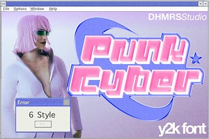 Punk Cyber - Y2K Family Fonts, a Font by Dharmas Studio