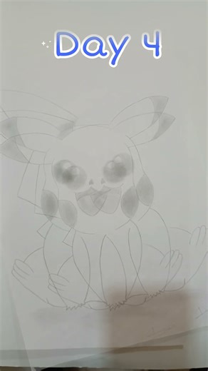 Day 4 of My 30-Day Art Challenge – Watch the Progress! . #challenge #pikachu #drawing #tedrush .