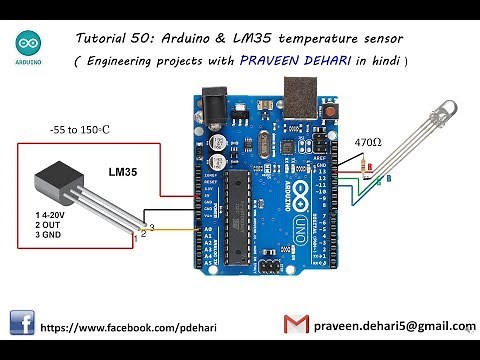 Arduino & LM35 temperature sensor : Tutorial 50