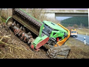 Radio controlled caterpillar with forestry head