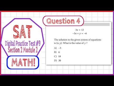 Question 4 from SAT Digital Practice Test 9, MATH Section 2 Module 2