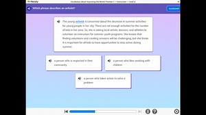 i-ReadyVocabulary about Improving the World: Preview 1 - Instr... | Filo