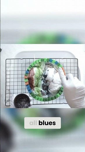 A breakdown of the colors I use to tie dye an ocean theme