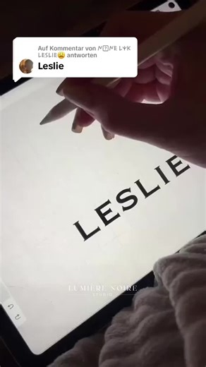 LESLIE Logo Design Process in Procreate