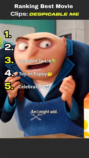 Ranking Best Movie Clips: Despicable Me #shorts #comedy #funny #movie