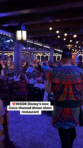 👀🥺Disney’s NEW Coco restaurant with dinner showThis is one of my favorite recent era Pixar movies. I love seeing them bring this to life. The first-ever Coco interactive dining experience debuts very soon and we got to experience the full dinner show. There are two different dinner shows here. Guests onboard the new Disney Treasure cruise ship will experience both during the 7-night sailings. Performances feature favorite characters from the movie including Miguel, Abuelita, Mamá Imelda, and H