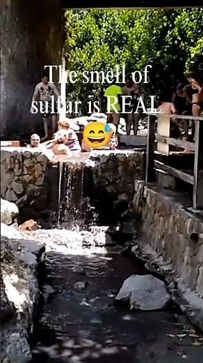 Covered in volcanic mud & soaking in the hot springs at Sulfur Springs was a great experience!