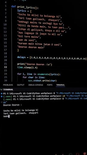 create a song with python code when song meet with python #python #song #coding
