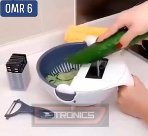 🔥🔥6 in 1 Wet basket vegetable Cutter🔥🔥 🎇 Buy 1 pc for #OMR_6 🎇 Buy 2 Pcs for #OMR_9 🚚 Free Delivery in Oman 🇴🇲 New 6 in 1 Multifunction Vegetable Cutter with Drain Basket And 5 Dicing Blades plus 1 cup type vegetable Holder | Jetronics UAE