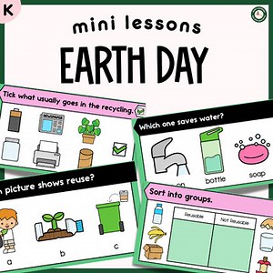Earth Day Reduce Reuse Recycle Sorting Activities | Recycling & Reuse for Kinder