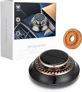Car Air Freshener Solar-Powered Auto Electromagnetic Molecular Diffuser, Vehicle Microwave Molecular Fragrance Diffusion Device, Car Diffusers for Essential Oils