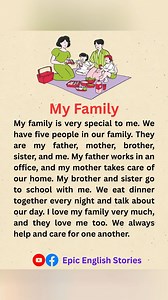 961K views · 16K reactions | My Family - English Reading for beginners  #English #learnenglish #englishtips #myfamily | English StoryStream | Facebook