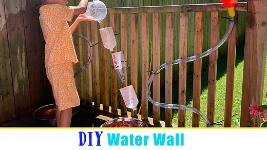 How to Make A DIY Water Wall for Kids - Happy Toddler Playtime