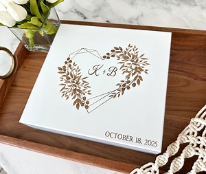 Personalized Wooden Memory Box – Custom Engraved Keepsake for 2026 Bride, Wedding Cards, Valentine’s Gift - Etsy