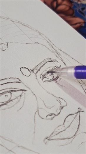 gride method portrait ♥️#grid #outlinedrawing #sketch #portait #artist #youtubeshorts#yt #sketchtool