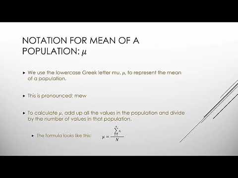 Variables and Notations in Populations and Samples (English Pronunciation)