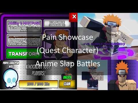 Pain Showcase (Quest Character) | Anime Slap Battles Roblox