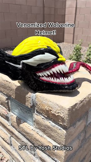 Venomized Wolverine Helmet 3D Printing STL by Yosh Studios