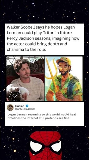 Walker Scobell says he hopes Logan Lerman could play Triton in future Percy Jackson seasons
