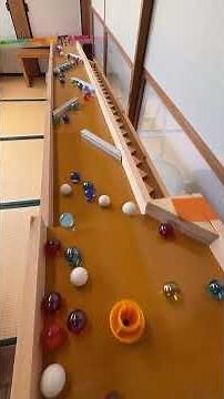 Marble Run (Marble Run Course with Rotating Buckets and Wooden Sound Devices) #6 #ASMR