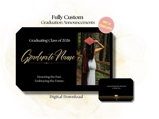 Custom Graduation Announcement Card | Personalized Senior Photo Design (digital Download) - Etsy UK