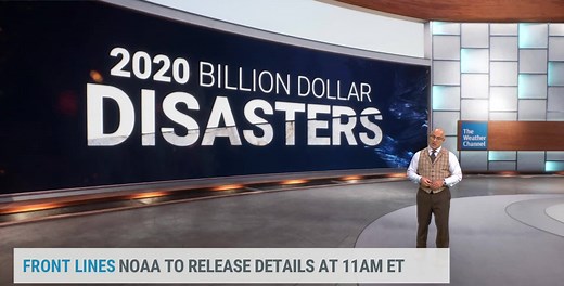 17K views · 85 reactions | At 11 a.m. ET, National Oceanic and Atmospheric Administration (NOAA) will release 2020's list of billion-dollar disasters. We'll be reviewing it LIVE on air. From countless hurricanes to never-ending wildfires, last year is expected to be one of the costliest on record. | The Weather Channel | Facebook