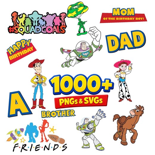 Toy Story Buzz Lightyear Woody SVG PNG Bundle (digital Download) - Etsy