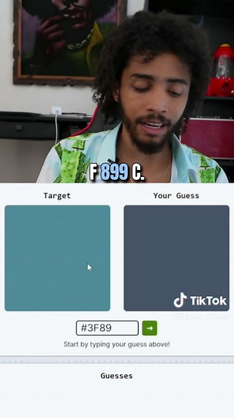 Guessing the hex code, except showing my work. #color #colors #hexcodle #guess #quiz #education