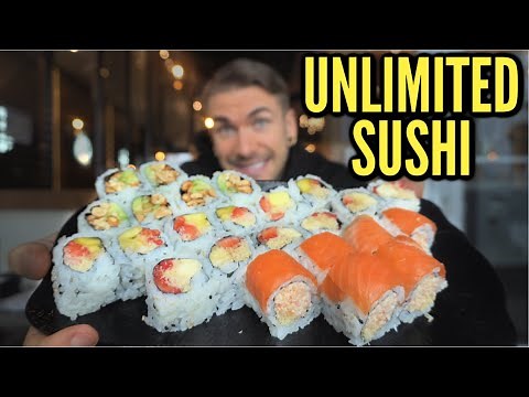 ULTIMATE ALL YOU CAN EAT SUSHI CHALLENGE | Competitive Eater Vs #1 Sushi Buffet | Hundreds Of Sushi