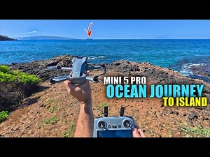 DJI Mini 5 Pro Drone Ocean Flight to Uninhabited Island (Relaxation Video)
