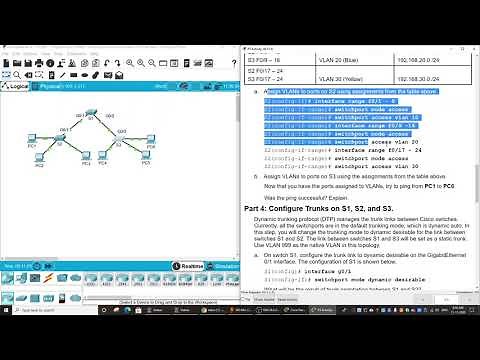 3.5.5 Packet Tracer - Configure DTP