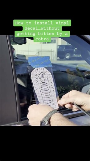 How to install a vinyl decal with painters tape as a hinge #windowdecals #customdecals