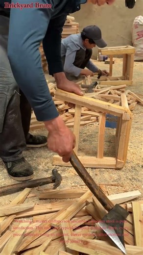Handcrafted Wooden Stool Assembly! 🔨
