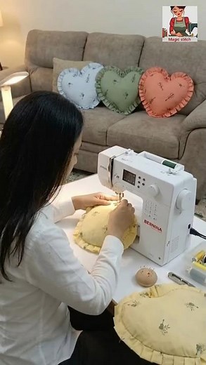 Transforming Useless Fabric into a Cute Heart-Shaped Pillow! 💖 DIY Magic #diy #shorts #pillow